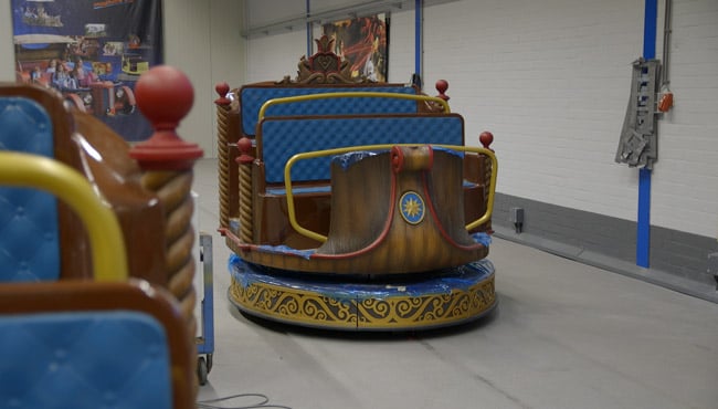 Een Fantasievaarder, het voertuig van de nieuwe Efteling attractie Symbolica