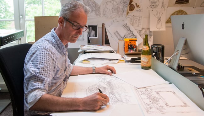 Ontwerper Karel schetst Symbolica