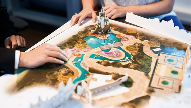 Zoom-in van het nieuwe sprookje de zes Zwanen