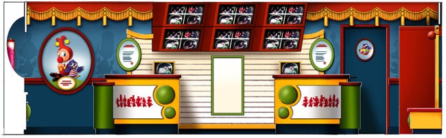 Impressie vernieuwde fotoverkooppunt bij Efteling-attractie Carnaval Festival