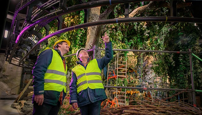 de baan wordt geïnspecteerd