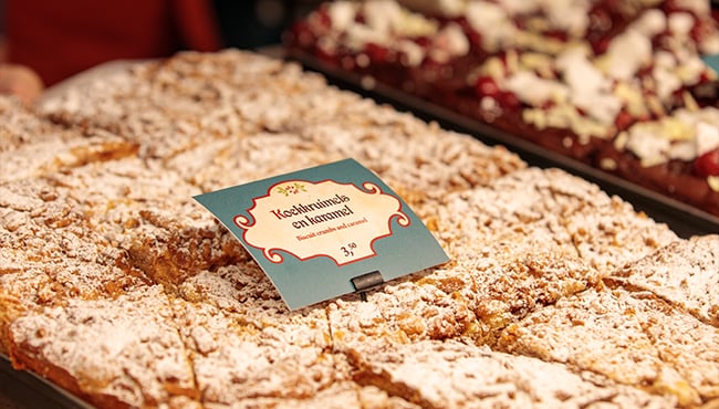 Koekkruimels met karamel