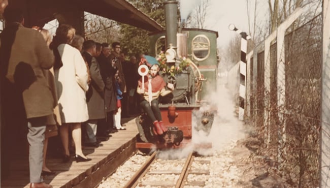 Op 29 maart 1969 wordt het stoomtreintraject geopend.