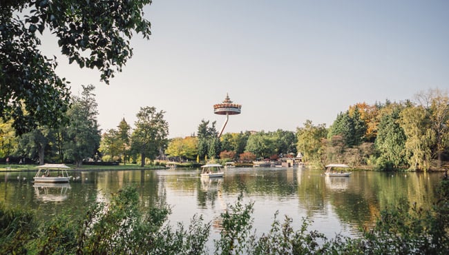Zicht op de bootjes van de Gondoletta