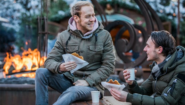 Jongens Warme Winter Weide