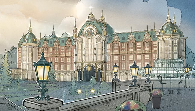 Eerste schets Efteling Grand Hotel