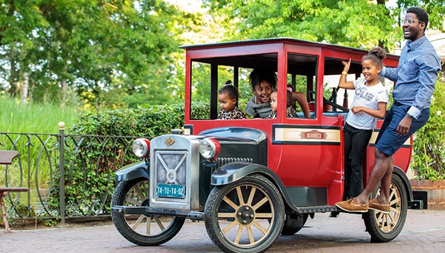 Maak een foto in de oude brandweerwagen