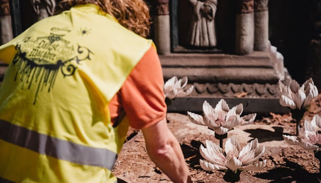 Ontmanteling Spookslot voor het Efteling Archief - dansende bloemen