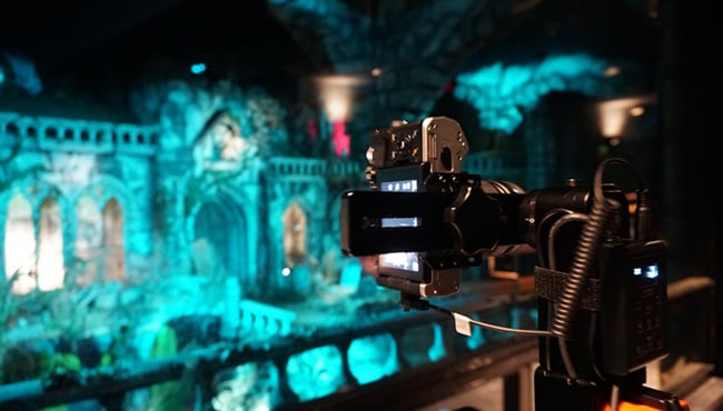 met speciaal apparatuur wordt een scan gemaakt van de show in spookslot