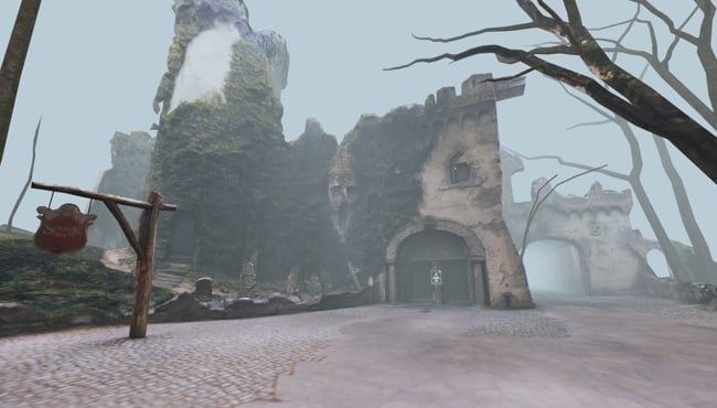 de ingang van spookslot in de metaverse