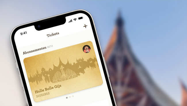 Abonnement in de Efteling-app