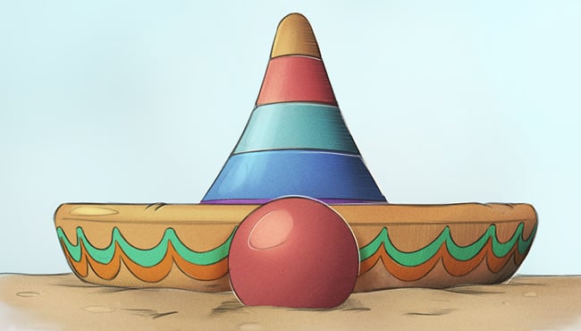 Sombrero springkussen op de Speelweide in de Efteling