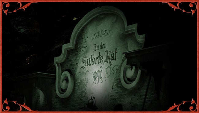 bord met de tekst taveerne in den swarte kat