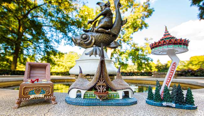 Efteling miniaturen 2019: Trein Aagje met lichtjes (19 cm)