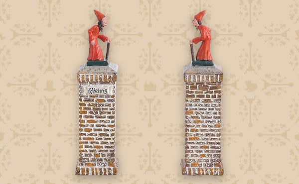 Luville 2020 – Heks op sokkel 2 stuks, 2,5 x 2,5 x 10 cm, € 12,50.