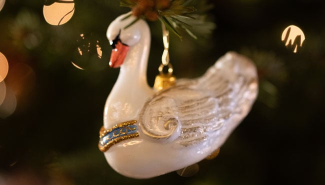 Winterse Efteling-ornamenten van Sissy-Boy- De zes Zwanen