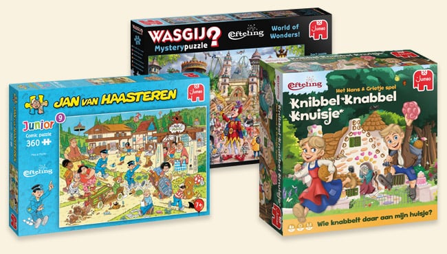 Overzicht van de nieuwe Efteling puzzels en spellen.