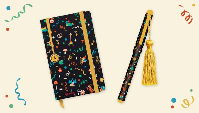 Het 70-jaar Efteling notitieblok en pen.