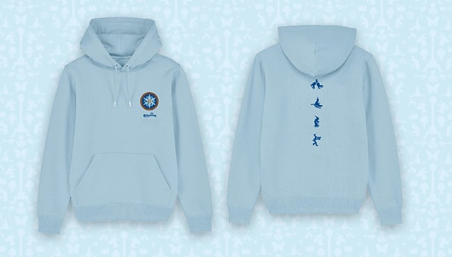Hoodie Winter Efteling in lichtblauw