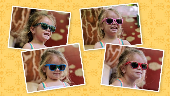 Compilatiebeeld met zonnebrillen