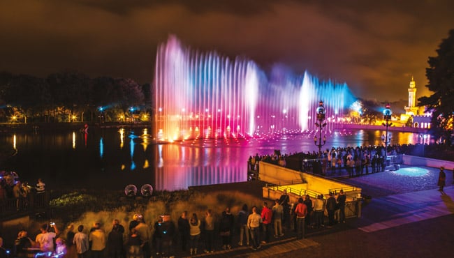 Aquanura in de Efteling vanaf het loreley terras