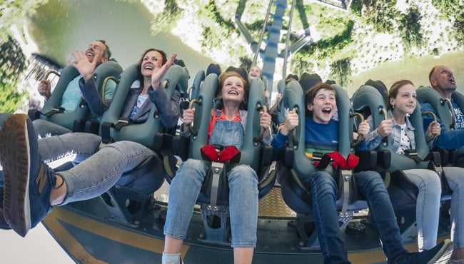 In Baron 1898 heb je prachtig uitzicht over de Efteling voordat je met hoge snelheid naar beneden gaat!