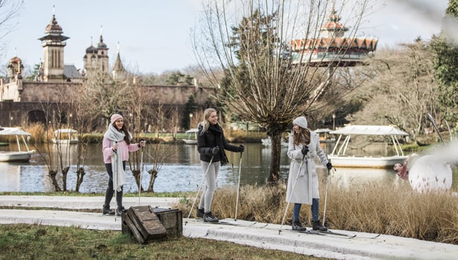 Winterse activiteit op langlaufbaan ’t Hijgend Hert