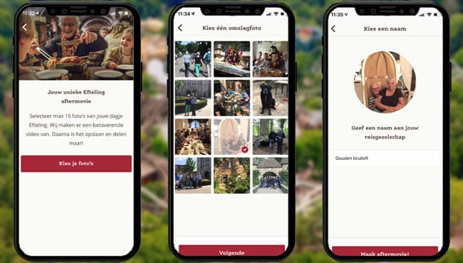 Instructies in Efteling-app