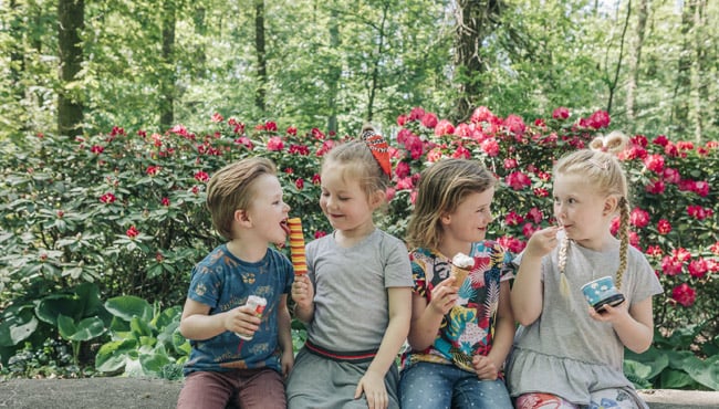 Kinderen ijsjes