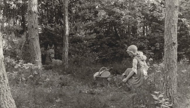 Roodkapje in het Sprookjesbos in 1953.