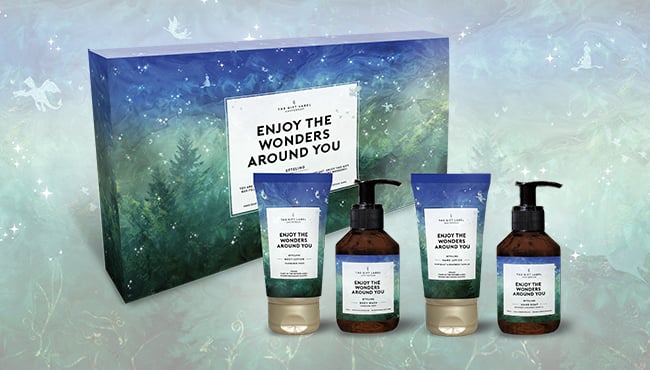 Eén van de giftsets met verzorgingsproducten