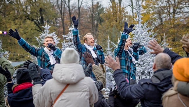 Entertainment treedt op, op de Warme Winter Weide