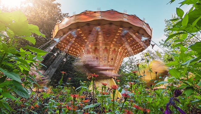 Zweefmolen op het Anton Pieckplein in de Efteling.