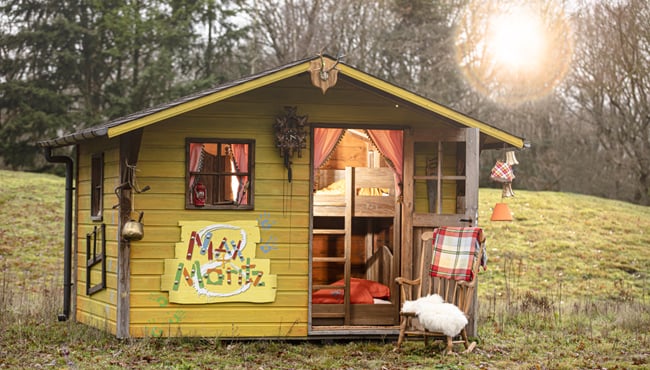 Een natuurhuisje vlakbij de nieuwe familie-achtbaan Max & Moritz