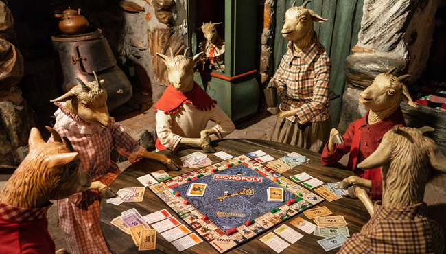 De Zeven Geitjes spelen Monopoly.