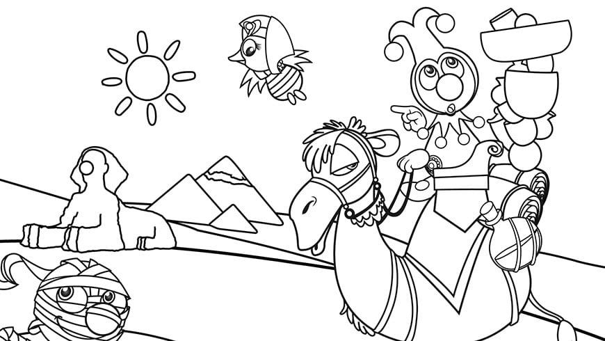 Egypte Kleurplaat Jokie Efteling Kids