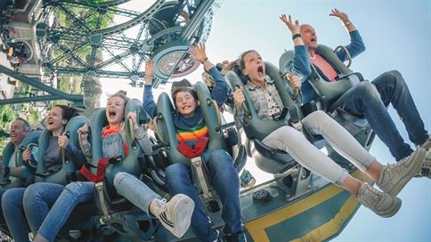 Groep in Baron 1898 in de Efteling