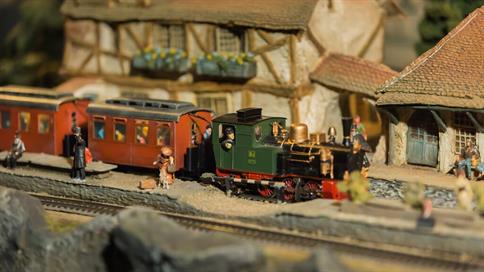 Treintje in miniatuurwereld Diorama