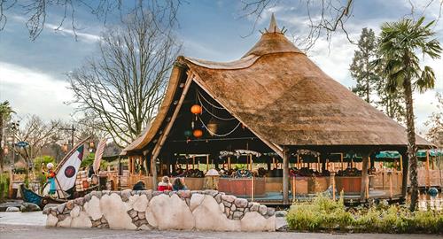 Exterieur van Sirocco in de Efteling in de winter