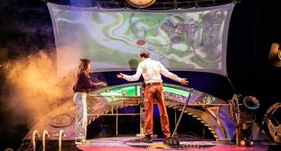 Scenefotografie De Grote Efteling Koekoek Show met interactief scherm